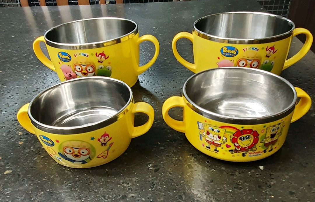 미키 마우스 접시 2set 새 것, 뽀로로 공기와 대접 2개 및 스폰지밥 공기, 씨리얼그릇 이미지