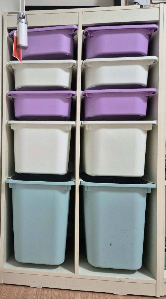 리바트 프렌즈아이 마카롱 책장+수납장 세트 (1200 슬라이딩형) / 8만원 이미지