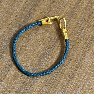 에르메스 Glenan 브레이슬릿 T2 그린 가죽 팔찌