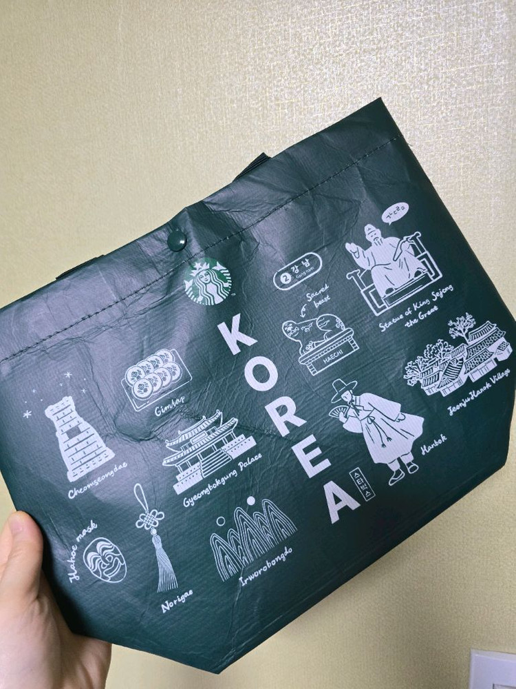 스타벅스 핑크 리유저블백 다회용백 코리아 서울 리유백 발렌타인 리유져블 가방 에코백 쇼핑백 이미지