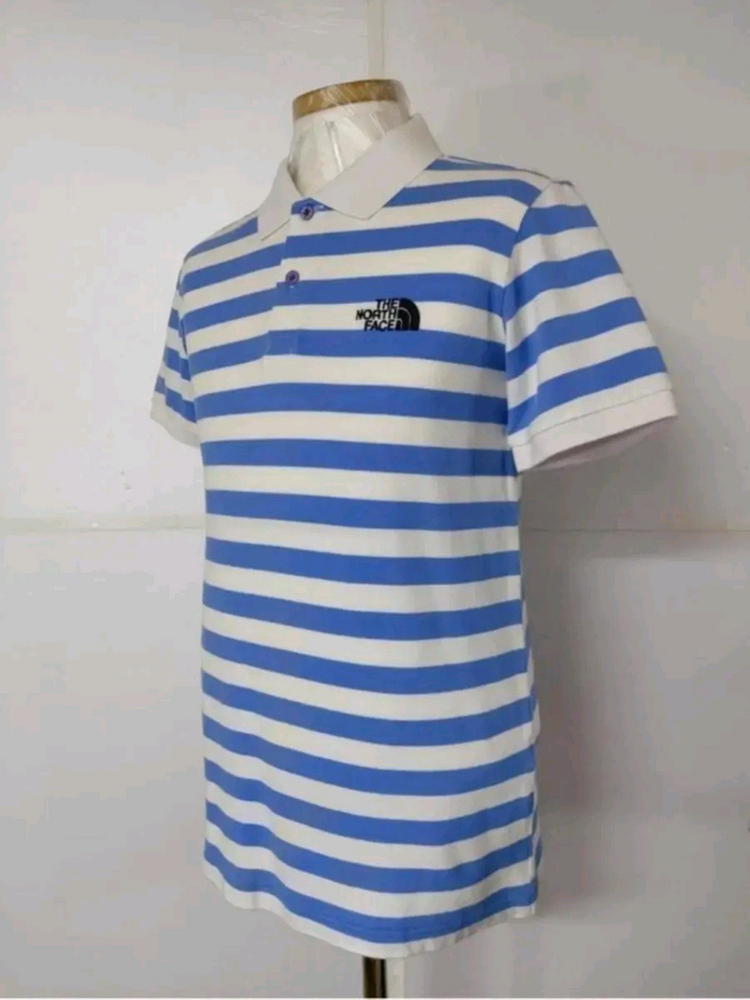 95)노스페이스 단가라 반팔 카라티셔츠--1