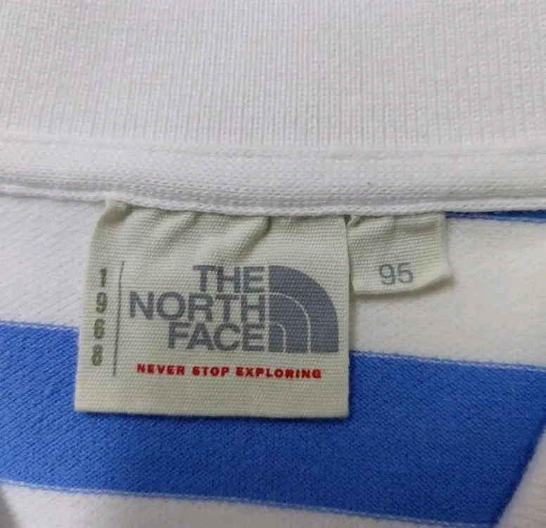 95)노스페이스 단가라 반팔 카라티셔츠--3
