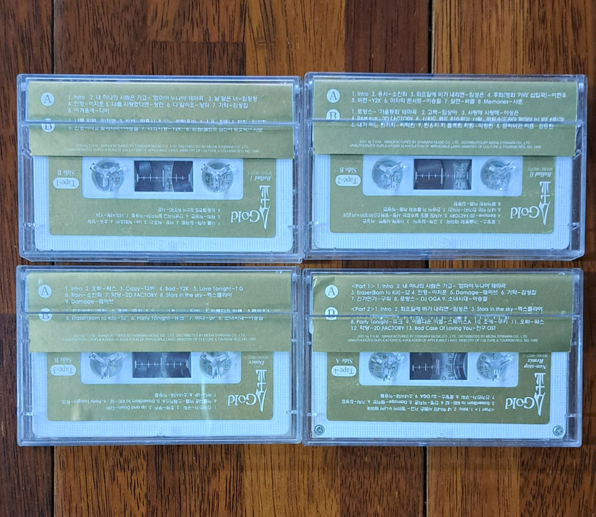 GOLD 금 카세트테이프 일괄판매 4개--2