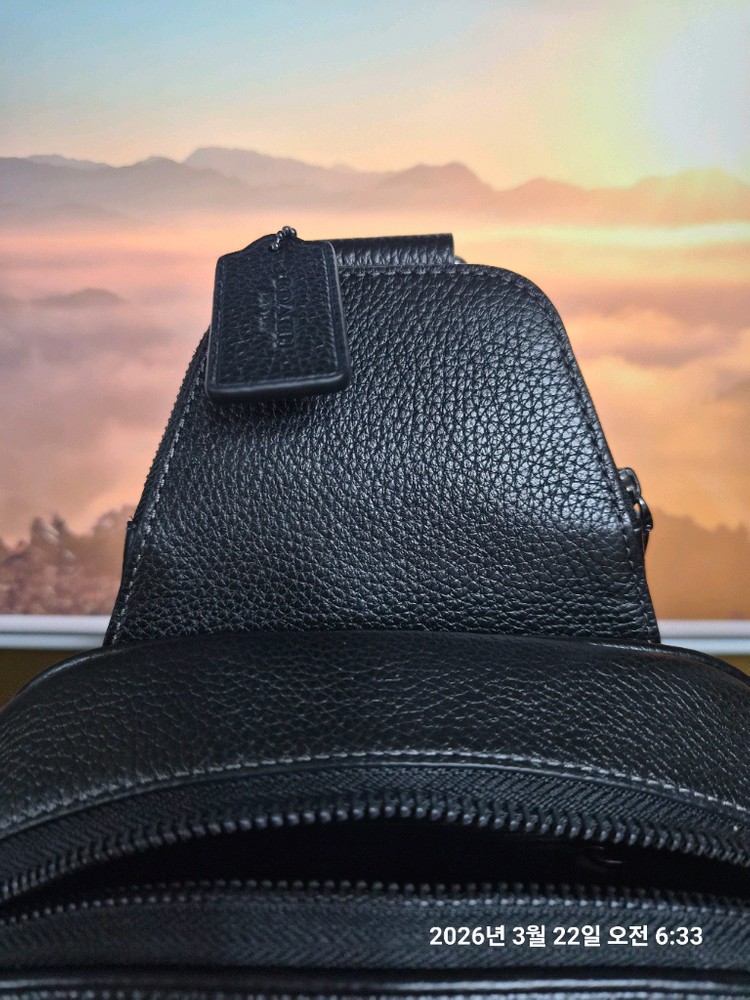 코치 에단 팩 페블 레더 슬링 백 개봉신품--2