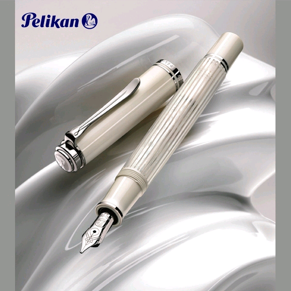 펠리칸 만년필 소베렌 M605 화이트 트랜스페어런트 F닙 이미지