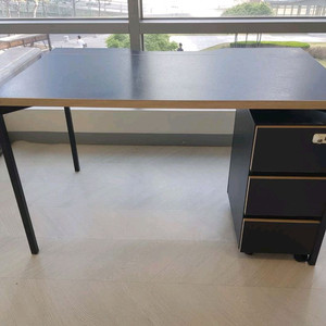 DESKR( 데스크)블랙1200 책상+ 이동서랍장셋트 이미지