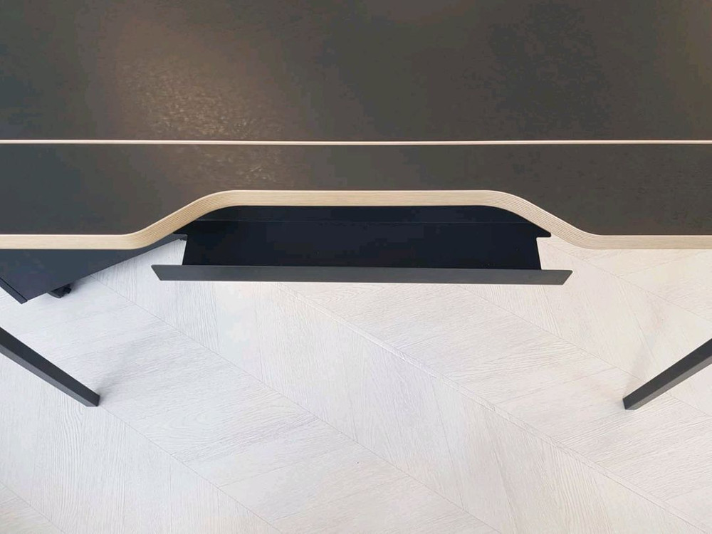 DESKR( 데스크)블랙1200 책상+ 이동서랍장셋트 이미지