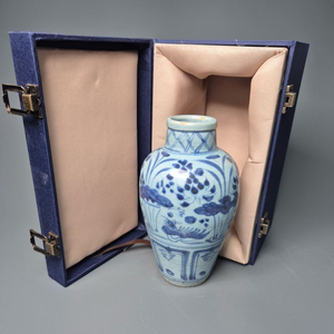 원청화 연꽃 봉황문 병 중국도자기 청화백자 골동품 고미술품 수집품 이미지