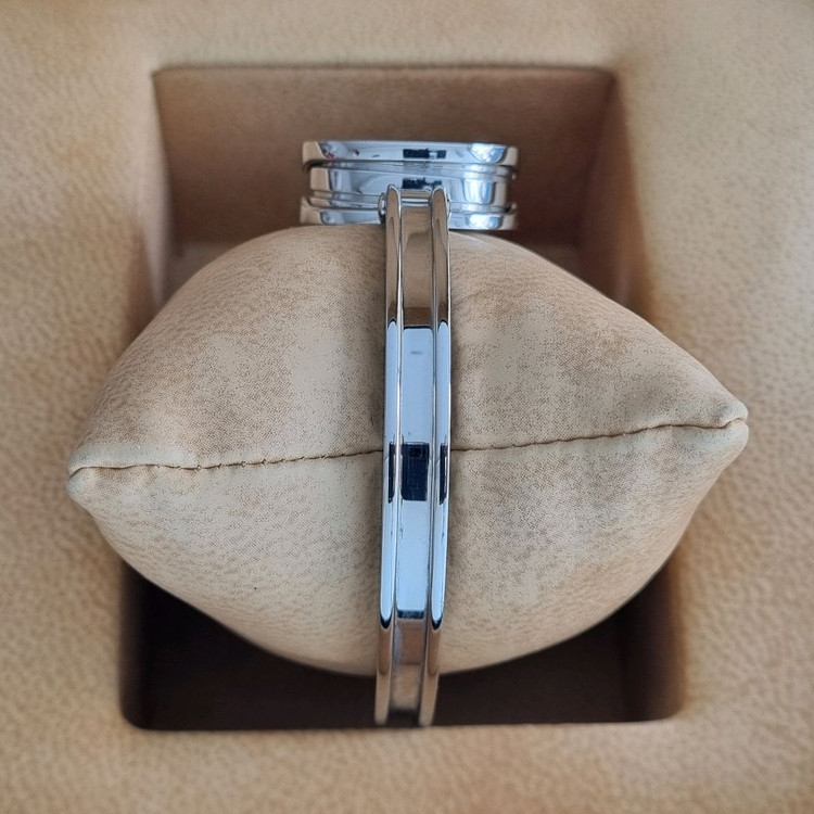 불가리 구형 비제로원 22mm 쿼츠 블루 자개 12P 다이아몬드 BZ22SS 이미지