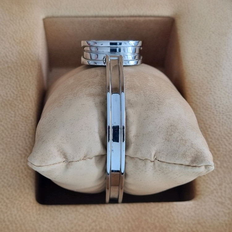 불가리 구형 비제로원 22mm 쿼츠 블루 자개 12P 다이아몬드 BZ22SS 이미지