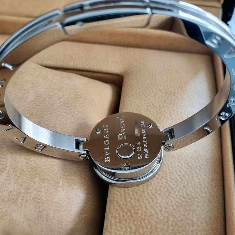 불가리 구형 비제로원 22mm 쿼츠 블루 자개 12P 다이아몬드 BZ22SS 이미지