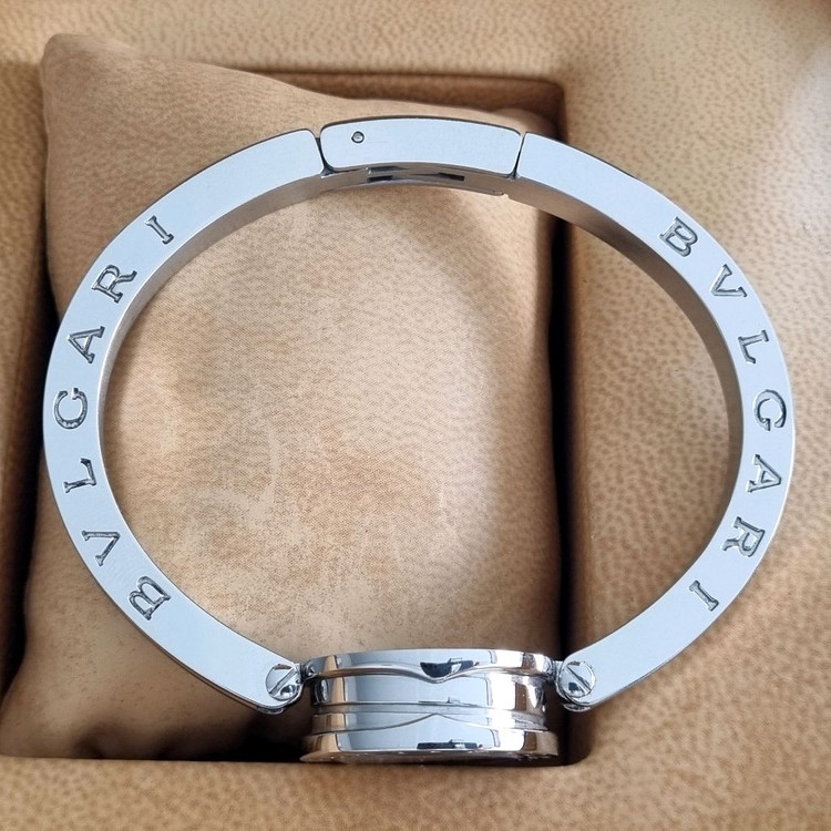 불가리 구형 비제로원 22mm 쿼츠 블루 자개 12P 다이아몬드 BZ22SS 이미지