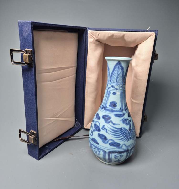 원청화 운봉문 옥춘병 중국도자기 청화백자 골동품 고미술품 수집품 이미지