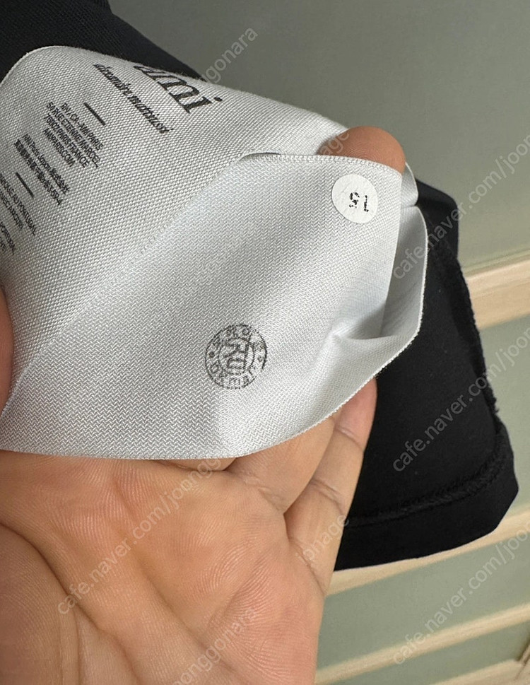 AMI 하트 로고 반팔 티셔츠 블랙 색상 XL(105) 이미지