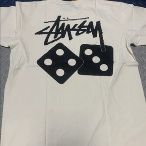 스투시 주사위 반팔티셔츠 크림색 XL 새상품