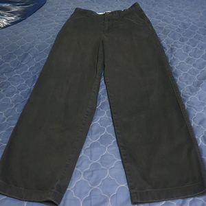 유니클로 U 와이드핏 코튼 치노팬츠 블랙 (30)