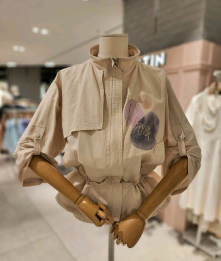 (새상품)샤틴 롤업 점퍼 프리사이즈 이미지