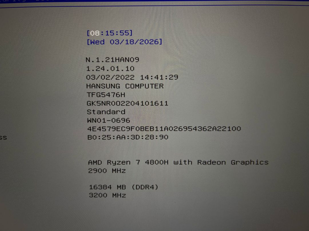 한성 TFG5476H RTX2060 게이밍 노트북(윈11홈 설치) 이미지