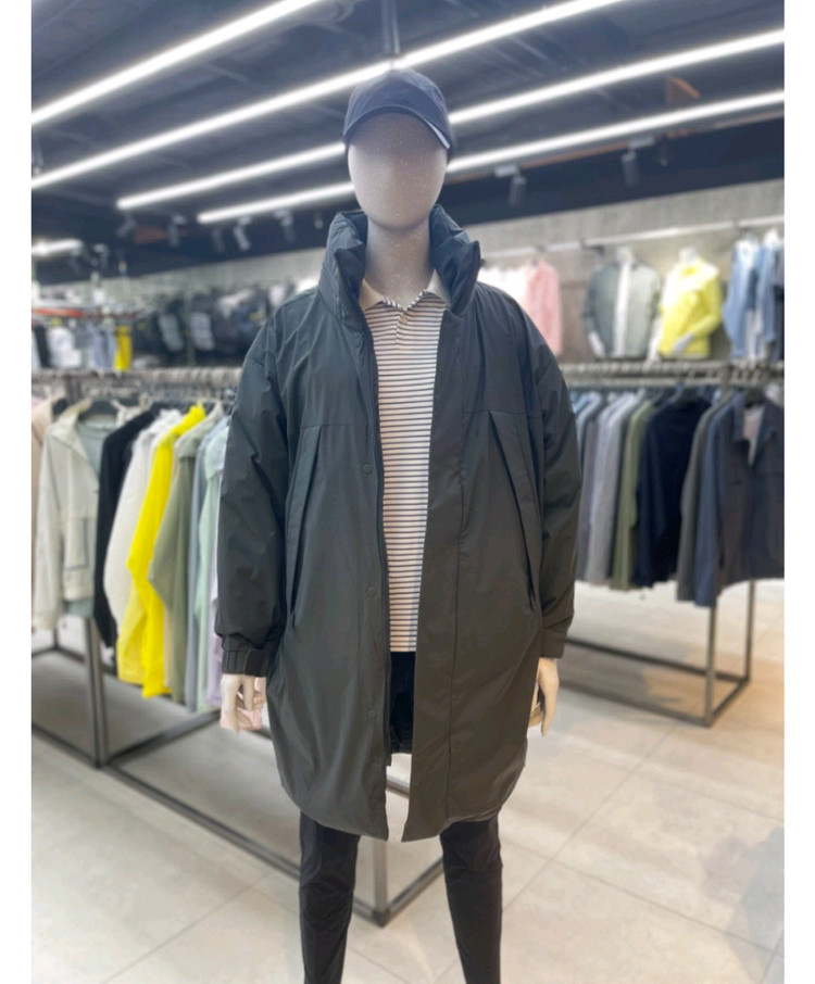 (새제품)K2 씬에어 롱 패딩 구스다운 공용 스톤그레이 90(남95,여66추천) 이미지