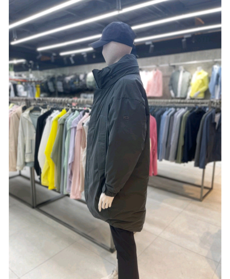 (새제품)K2 씬에어 롱 패딩 구스다운 공용 스톤그레이 90(남95,여66추천) 이미지