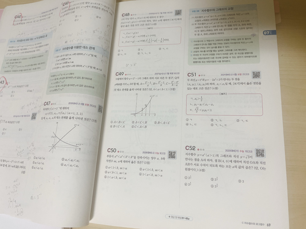 고3 수학 해설판 교재 세트--1