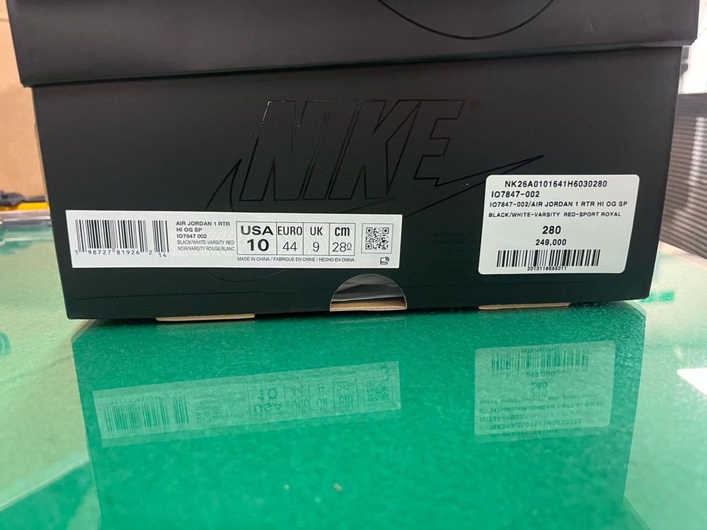 조던 1 x 프라그먼트 x 유니온 LA 블랙 앤 바시티 레드/ 280 이미지