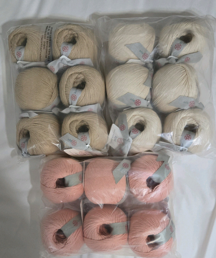 KPC 씨쇼어 DK 린넨코튼실 100g 봄,여름실6타래--1