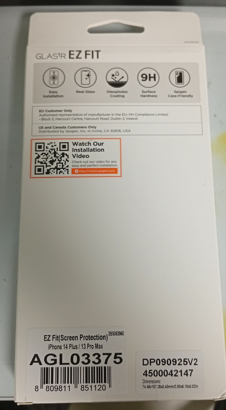 슈피겐아이폰14 플러스 아이폰13프로맥스 액정 보호 필름 미개봉 판매 합니다 이미지