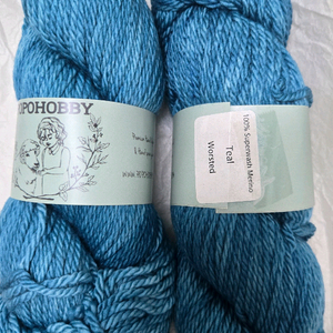 포포하비 워스티드 슈퍼 메리노울 틸 색상 2타래