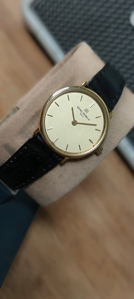 # 프랑스 빈티지 미쉘에블랑 도금 여성 명품시계 급처--2