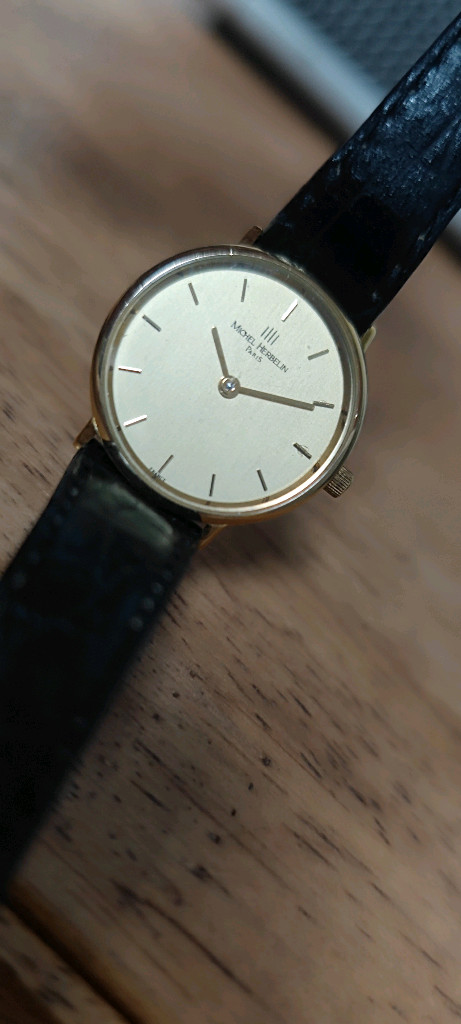 # 프랑스 빈티지 미쉘에블랑 도금 여성 명품시계 급처--7