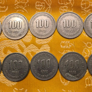 1972년 100원 동전 이미지