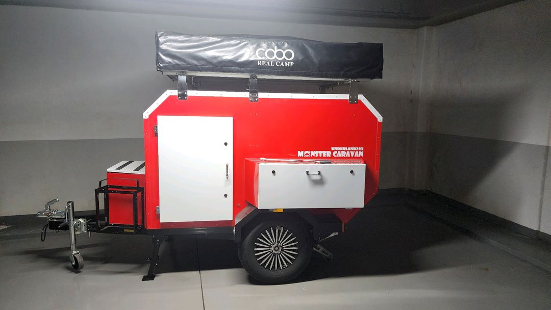 캠핑 카고 트레일러 몬스터카라반 언더랜드 2111 + 코보1900 루프탑텐트 이미지