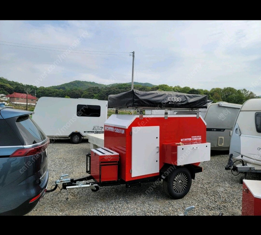 캠핑 카고 트레일러 몬스터카라반 언더랜드 2111 + 코보1900 루프탑텐트 이미지