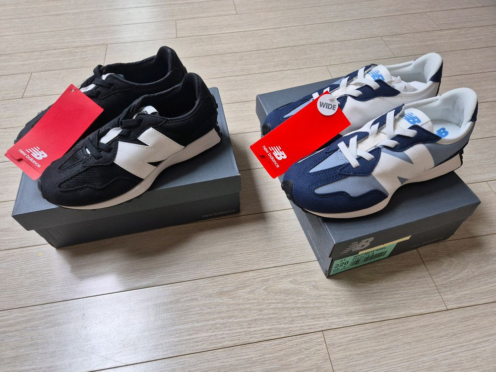 쿨거래시 6만 택포! 미착용 새제품 정품 뉴발란스 327 편한 운동화 남아여아 공용 4계절 운동화 220 이미지