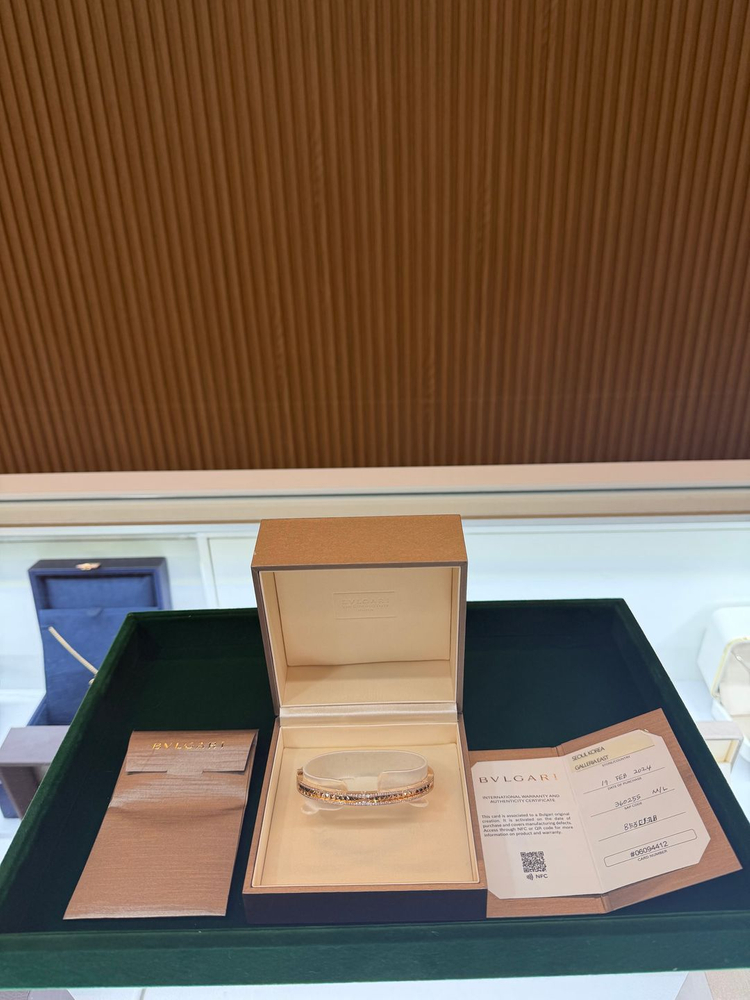 정품 불가리 비제로원 풀파베 팔찌 로즈골드 ML사이즈 이미지