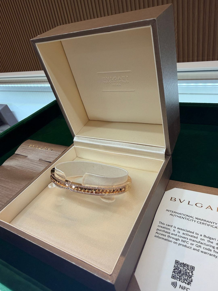 정품 불가리 비제로원 풀파베 팔찌 로즈골드 ML사이즈 이미지