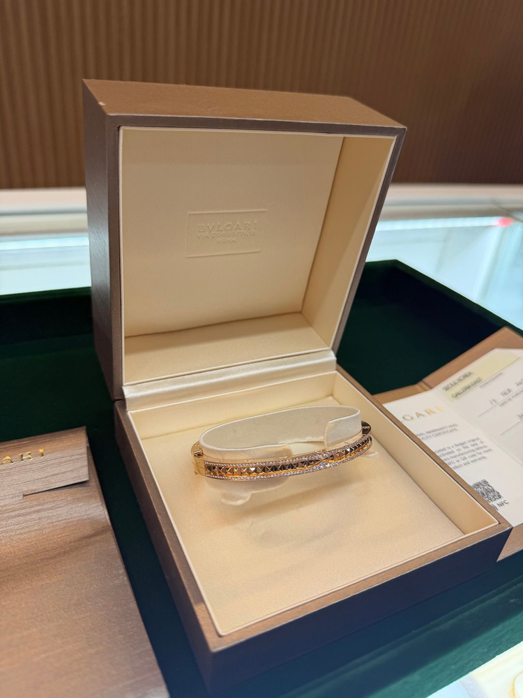 정품 불가리 비제로원 풀파베 팔찌 로즈골드 ML사이즈 이미지