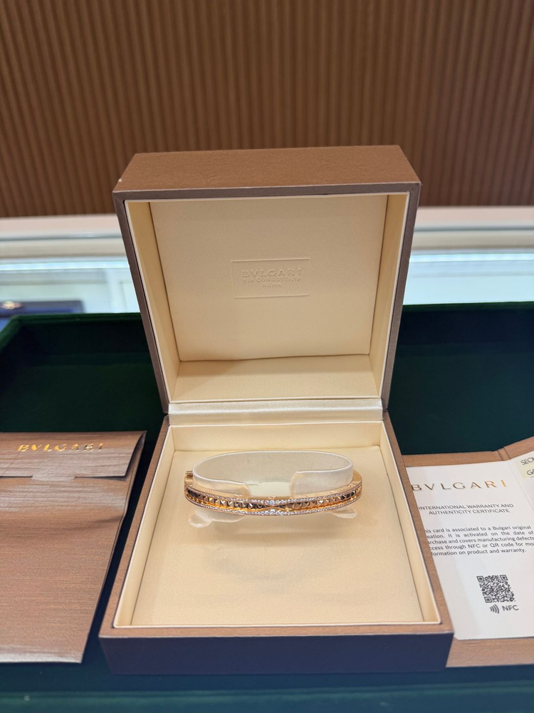 정품 불가리 비제로원 풀파베 팔찌 로즈골드 ML사이즈 이미지