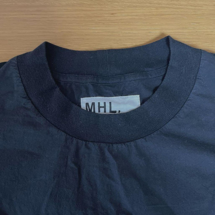 MHL / 오버사이즈 코튼 저지 티셔츠 블랙 / M--1