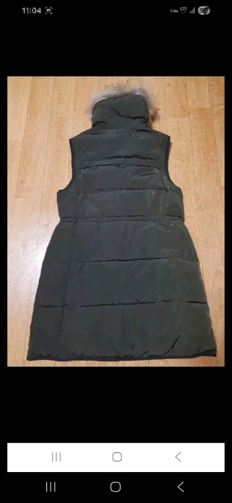 (새옷수준,정품)베스띠벨리 방수 퍼 민소매 퀄팅 누빔 롱패딩 코트, 66사이즈--3