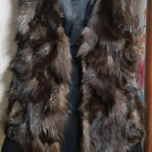 (완전새상품급,정품) 발렌시아 여우털 여성용 조끼 베스트, 55 사이즈