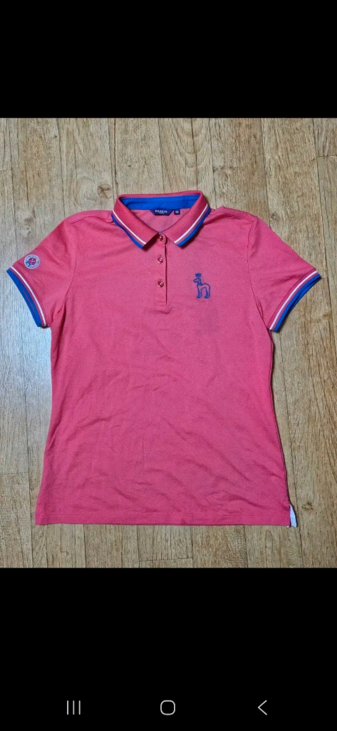 (정품 최상급)헤지스 골프 여성 기능성 핑크 카라티셔츠, 66사이즈--0