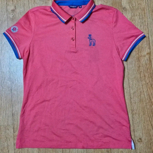 (정품 최상급)헤지스 골프 여성 기능성 핑크 카라티셔츠, 66사이즈