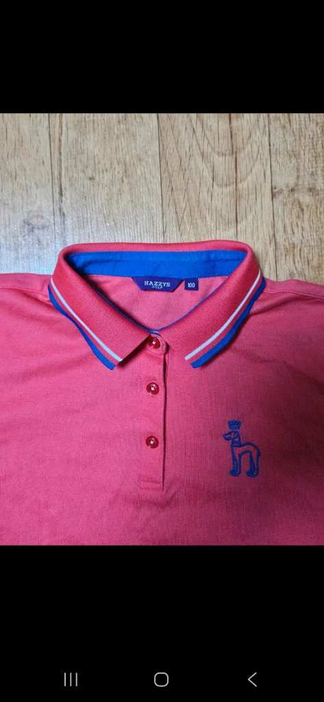 (정품 최상급)헤지스 골프 여성 기능성 핑크 카라티셔츠, 66사이즈--1