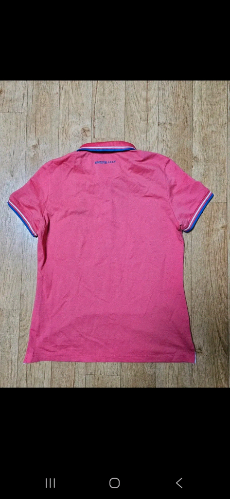 (정품 최상급)헤지스 골프 여성 기능성 핑크 카라티셔츠, 66사이즈--4