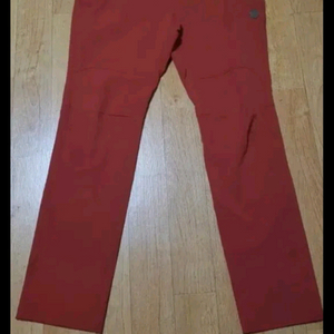 (새옷수준,정품) 센터폴 방수 방풍 기능성 등산바지, 다홍색, 허리 37~38인치