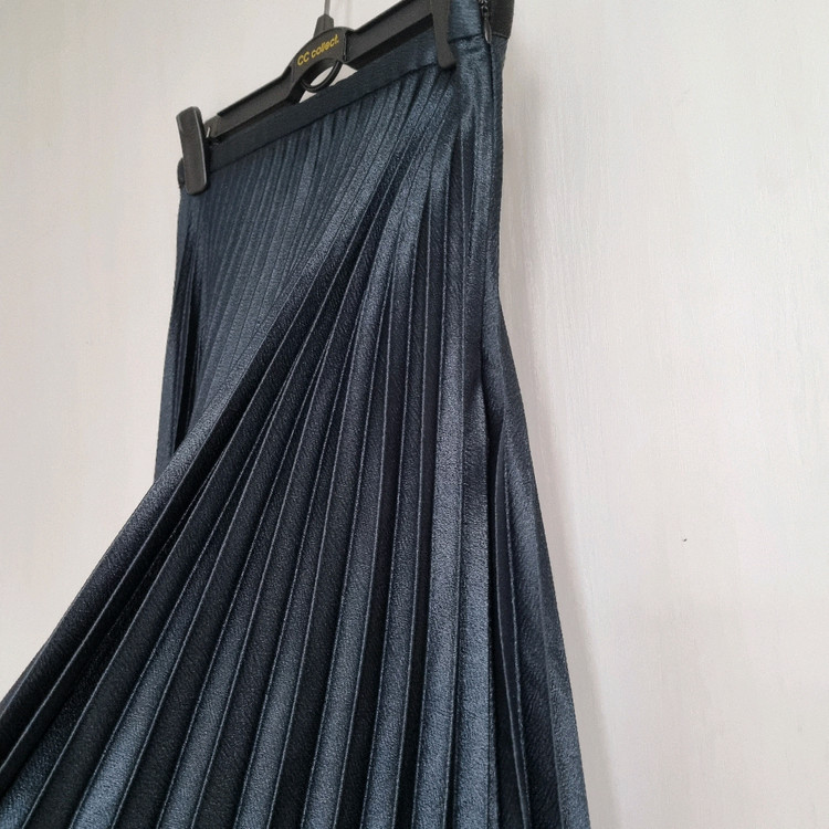 자라 플리츠 미디스커트 XS / 새틴치마 롱스커트 밴딩 이미지