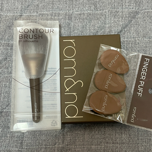 뉴트럴웜) 롬앤 베러 댄 컨투어 쉐딩, 핑거퍼프 3개, 턱쉐딩브러쉬 포함