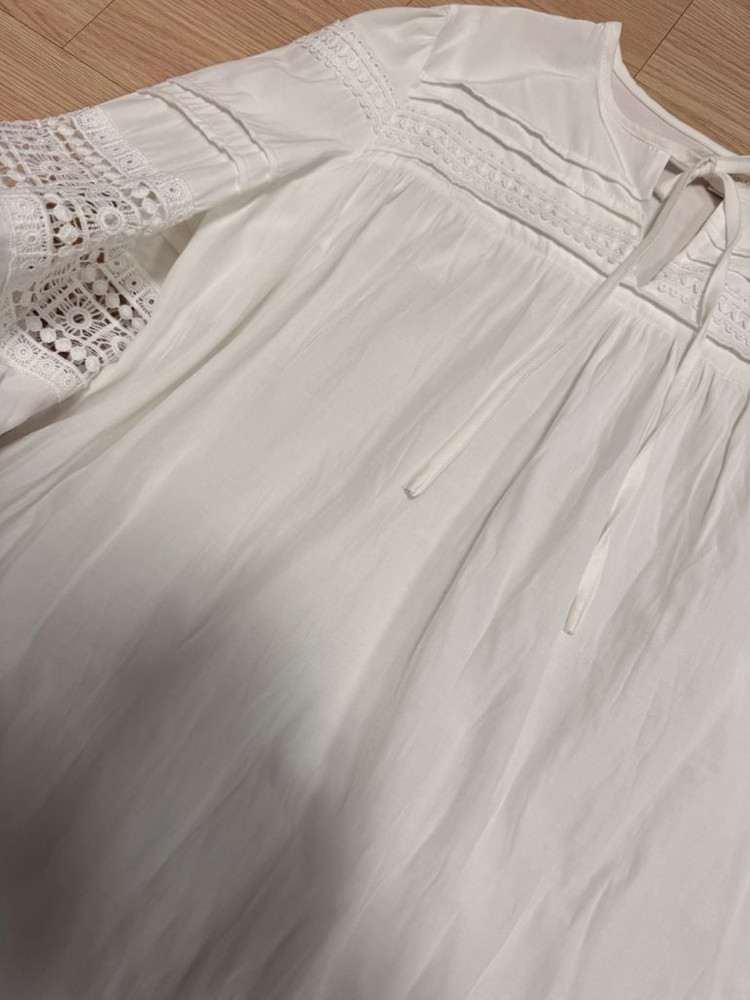 플라스틱아일랜드 레이스 시원한 여름 블라우스 S 445566 사이즈 정도 이미지